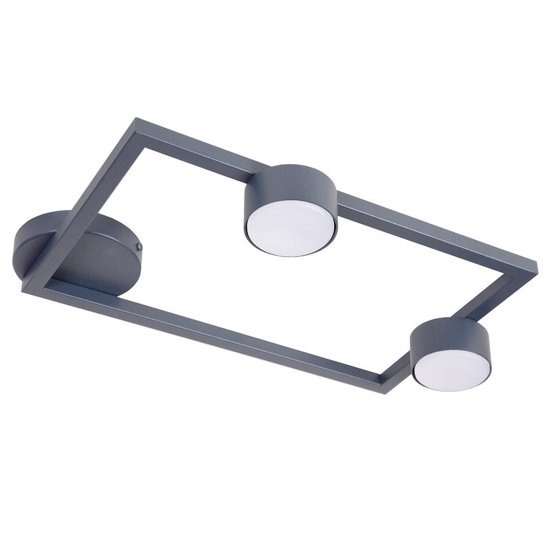 Reflektor sufitowy spot natynkowy Frame prostokątny grafitowy 2xGX53x12W wym: 7,7 x 48 x 31 cm metal SIGMA