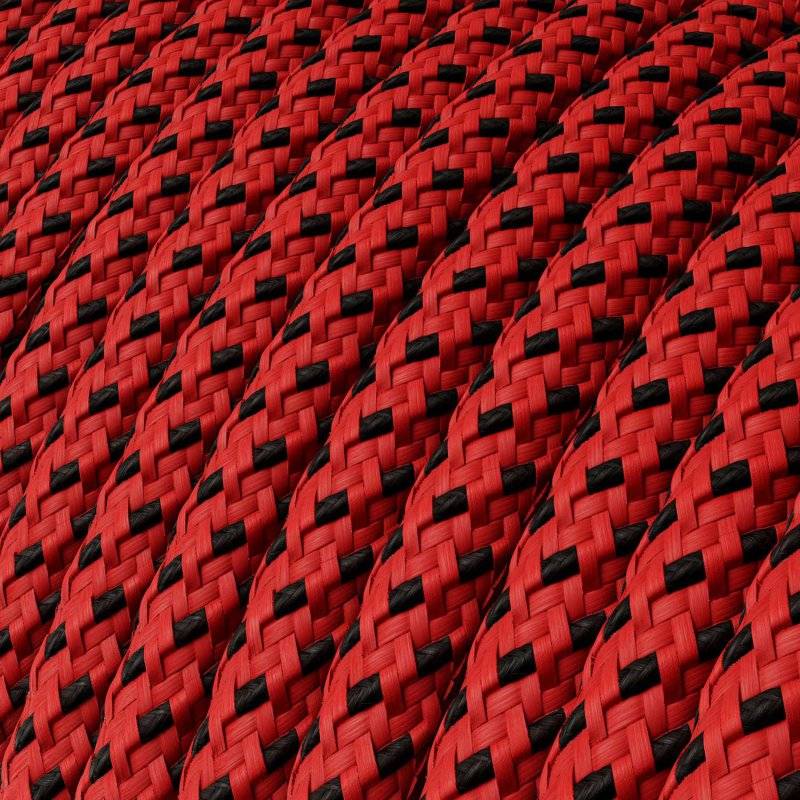 Câble électrique Torsadé Gaine Tissu Effet Soie Rouge - Section 2x0,75 Mm, Longueur 5 Mètres - Pour éclairage Créatif, Lustres, Lampes, Déco Intérieure