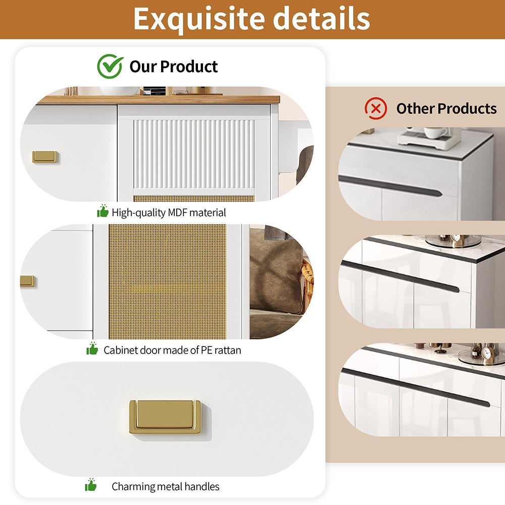 Îlot de cuisine avec roulettesporte-serviettesétagère à épices étagères réglables blanc - 8