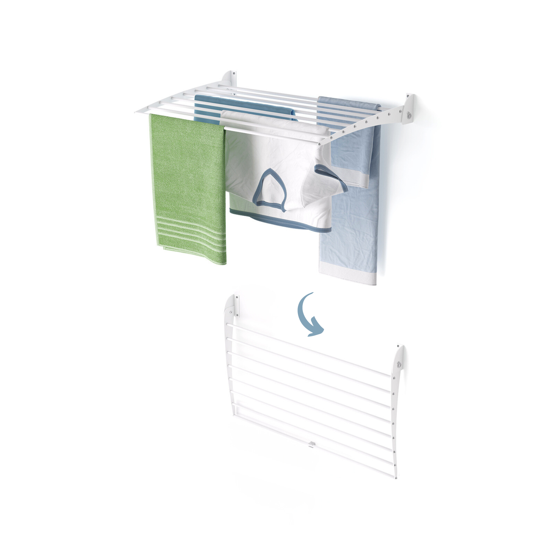 Étendoir Mural Chauffant Foxydry Pro - Télécommandé, Avec Ventilation Et Lumière LED - 2