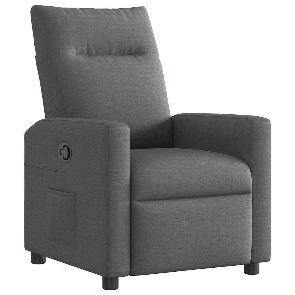 Fauteuil de télévision | Fauteuil inclinable Gris foncé Tissu CFW90837 - 2