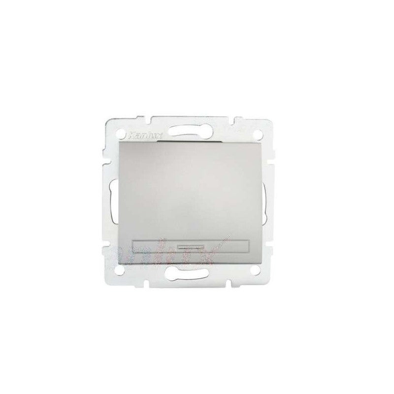 DOMO simple Interruptor recesable de plata | Leroy Merlin