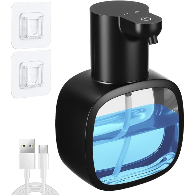 Automatyczny dozownik mydła, 500 ml, montowany na ścianie, z możliwością ładowania przez USB, wodoodporny IPX5, bezdotykowy dozownik mydła
