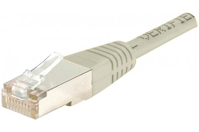 Câble ethernet cat6 30m blindé cuivre gris CONECTICPLUS