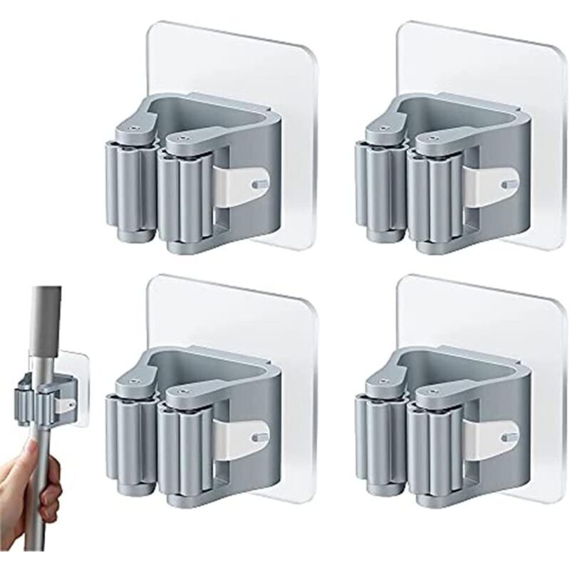 Haki na miotły bez wiercenia, klipsy na miotły, uchwyty na miotły do łazienki