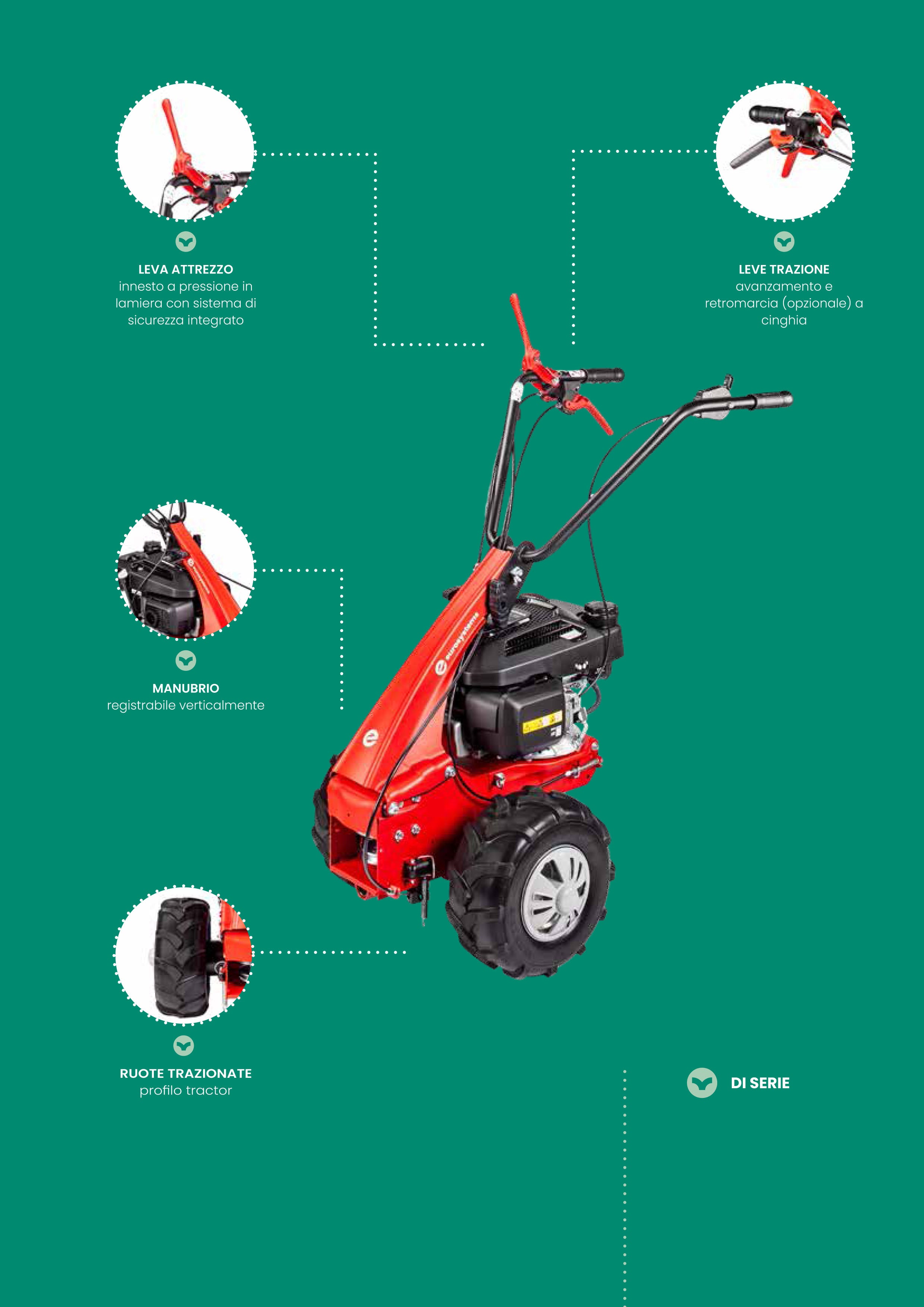 Motofalciatrice EUROSYSTEMS Minieffe - Motore RATO - Made In Italy - 6