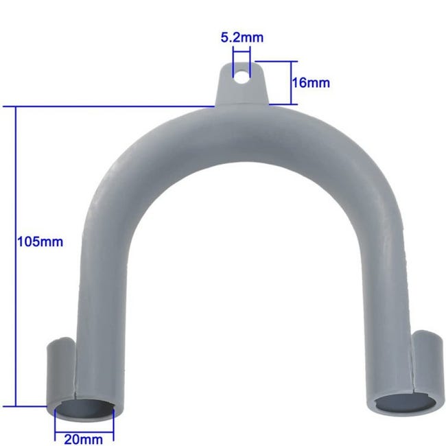 Lot De 2 Coudes De Fixation U Universels - Support Tuyau Machine à Laver / Lave-Vaisselle, Installation Facile Sans Outil
