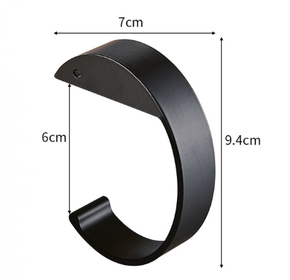 Kwmobile 2 Porte Sac à Main Table - Gadget Accroche Sac A Main Pour Table Bureau - Support Crochet En Métal Pliable - Ardoise Foncée