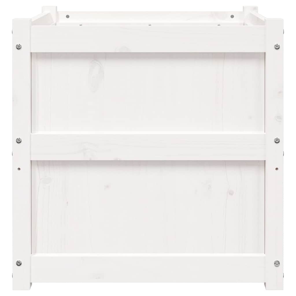 2pcs Jardinières Bac à Fleurs Pot De Fleurs - blanc bois de pin massif n26l - 6