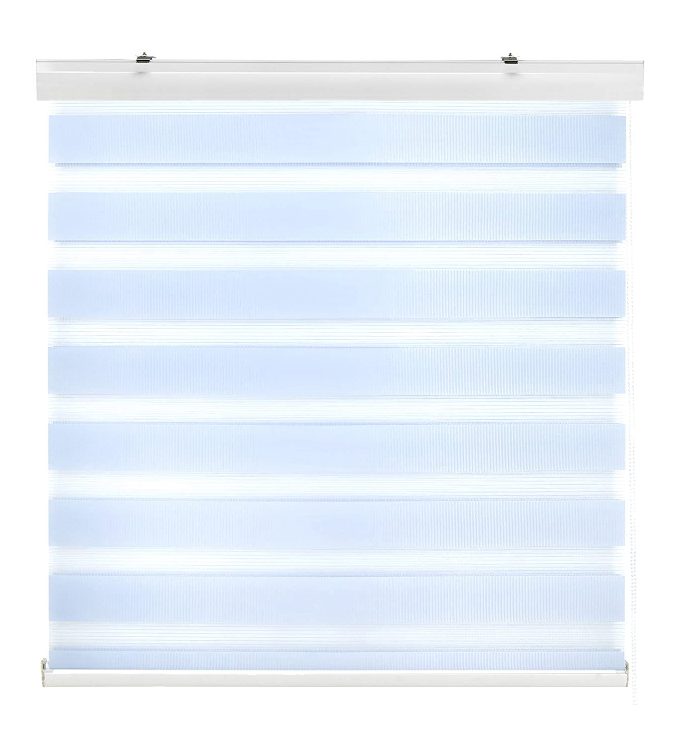 Estoralis | estor enrollable noche y dia | 145 x 255 cm (ancho por alto) tamaño de tela 142 x 250 cm | modelo sansa color celeste