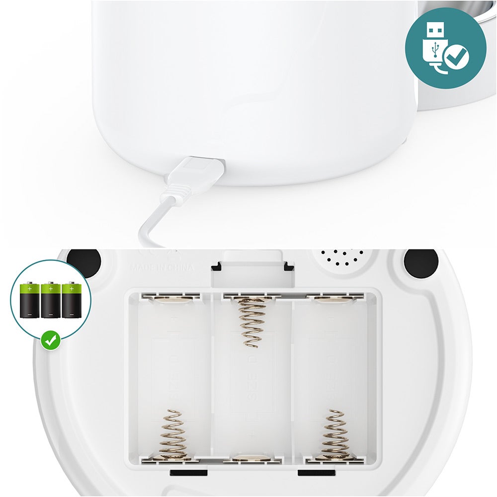 4L Distributeur de Croquettes pour Chat et Chien Blanc Distributeur Automatique de Nourriture avec Bol en Acier Inoxydable - 5