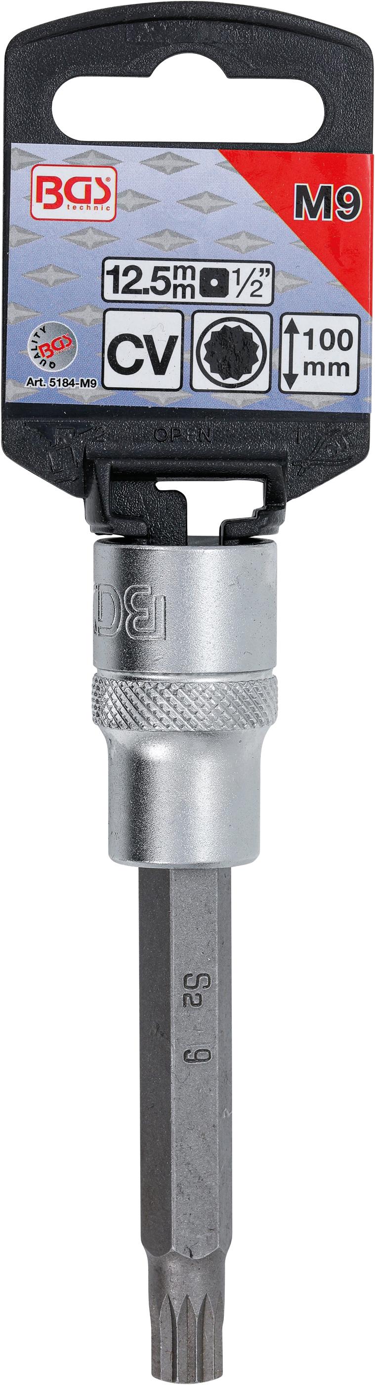 BGS Douille à embouts | longueur 100 mm | 12,5 mm (1/2