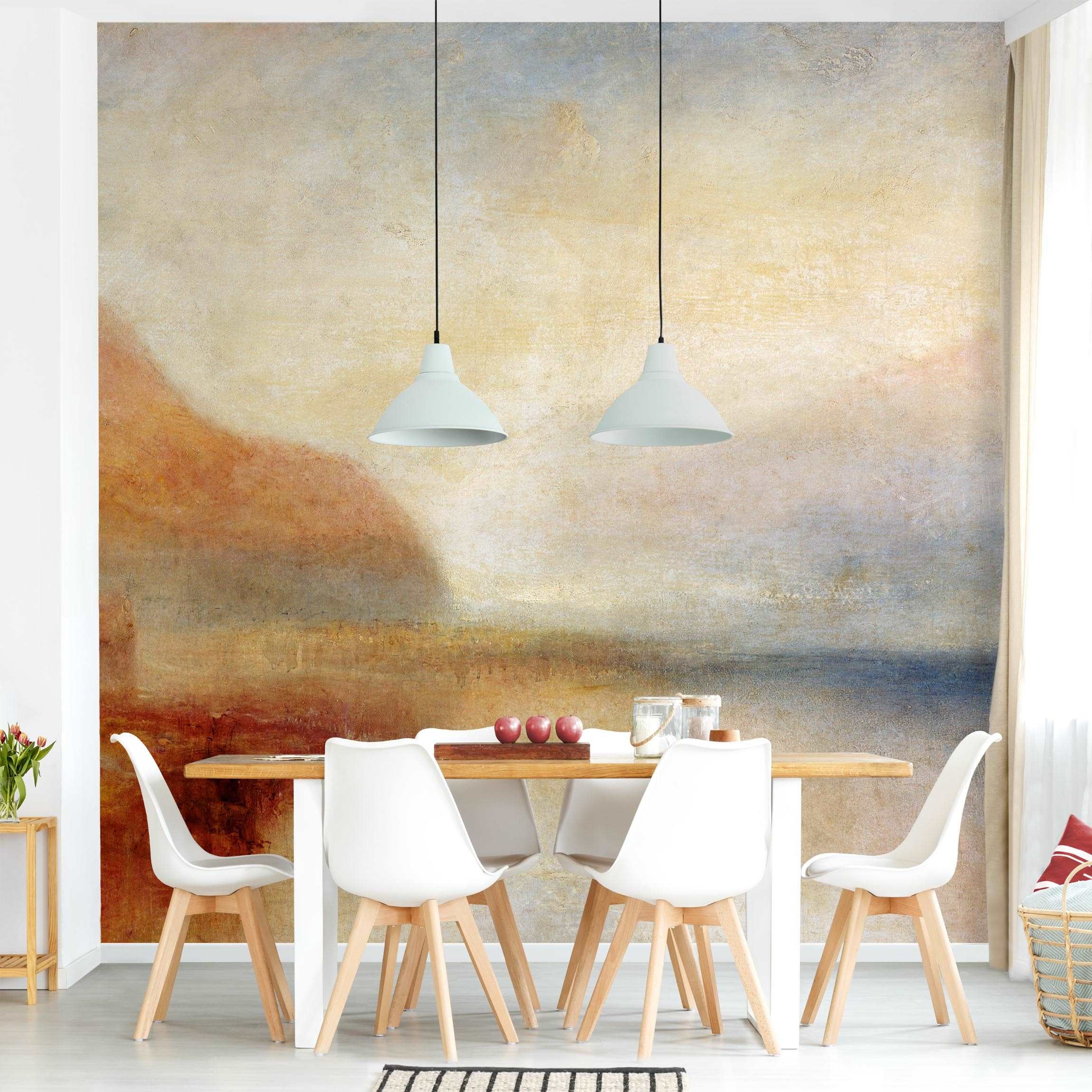 Papel de parede mural de parede William Turner arte da natureza 278 - Sala quarto cozinha hall de entrada - Tnt 192 x 192 cm Smart - 3
