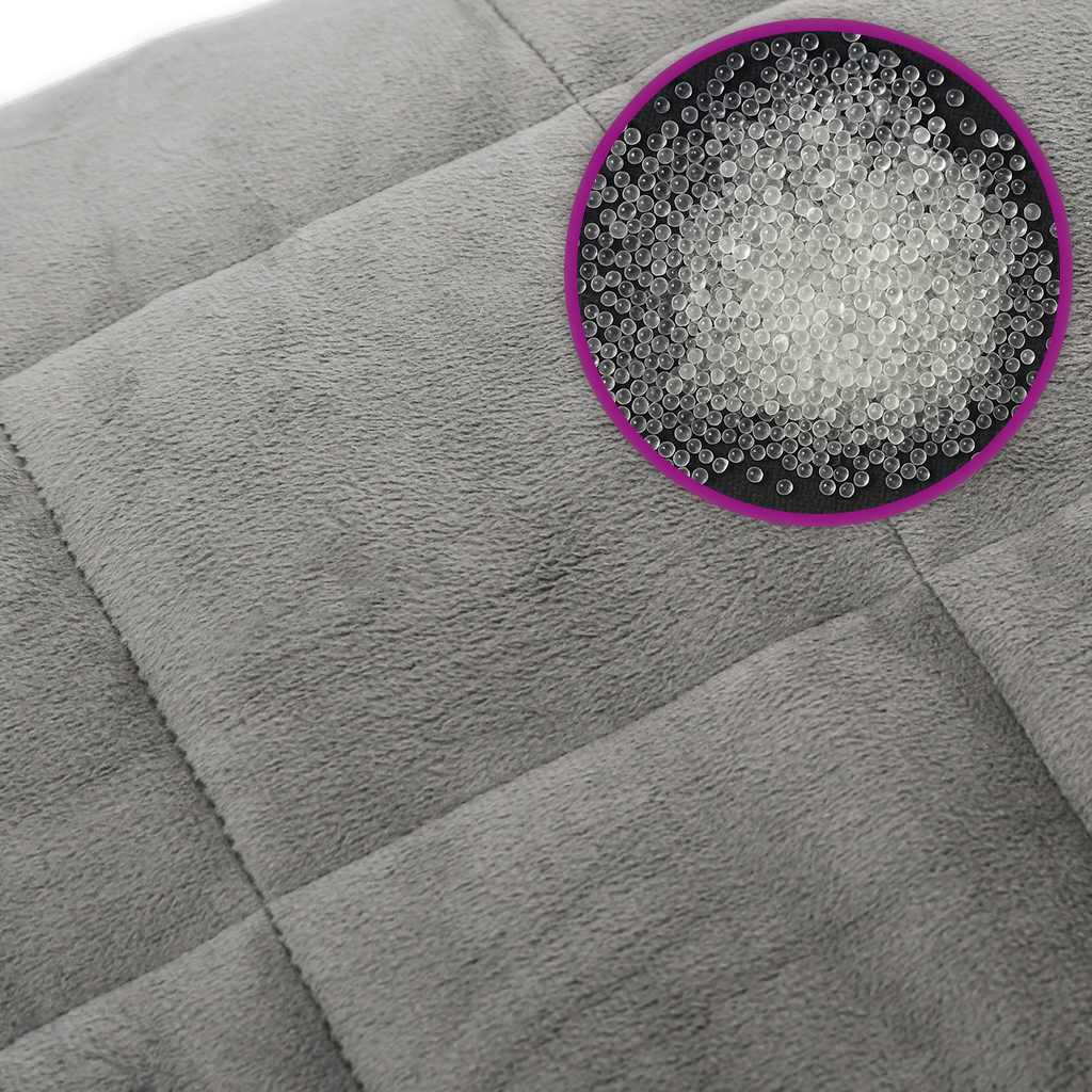 Couverture lestée Gris 200x225 cm 9 kg Tissu vidaXL - 6