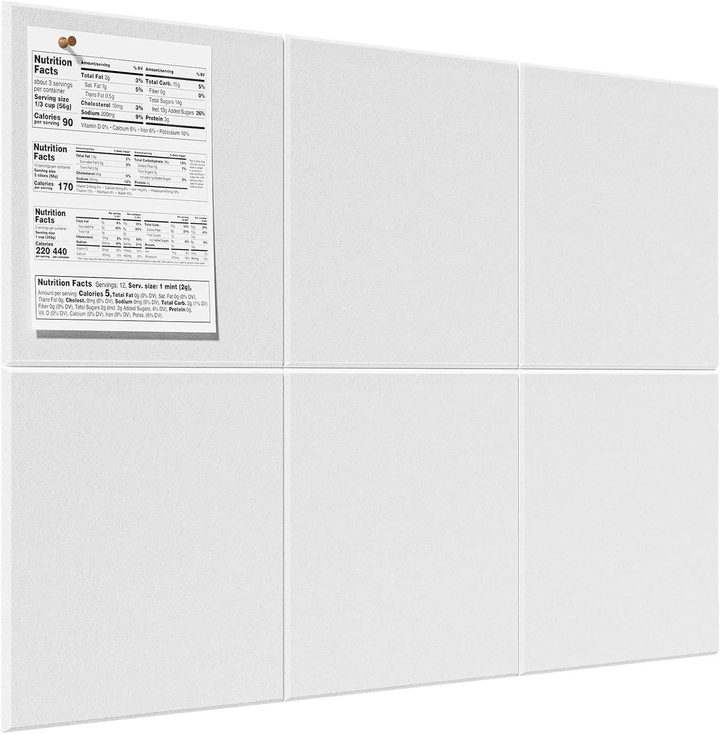 AKTOP - Tablero De Anuncios De Corcho Negro De 47 X 35 Pulgadas, Paquete De 12 Azulejos De Corcho De Fieltro Extraíbles Para Pared, Tablero De Anuncios Grande De 48 X 36