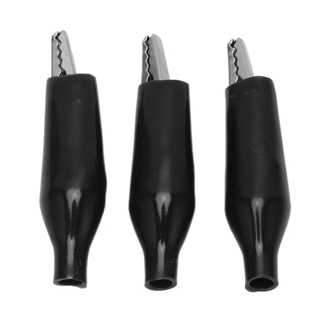 25.011 100 pezzi Morsetto di prova elettrico Morsetto caricabatteria Maniglia singola Assortimento elettrico Clip di ricarica (nero)