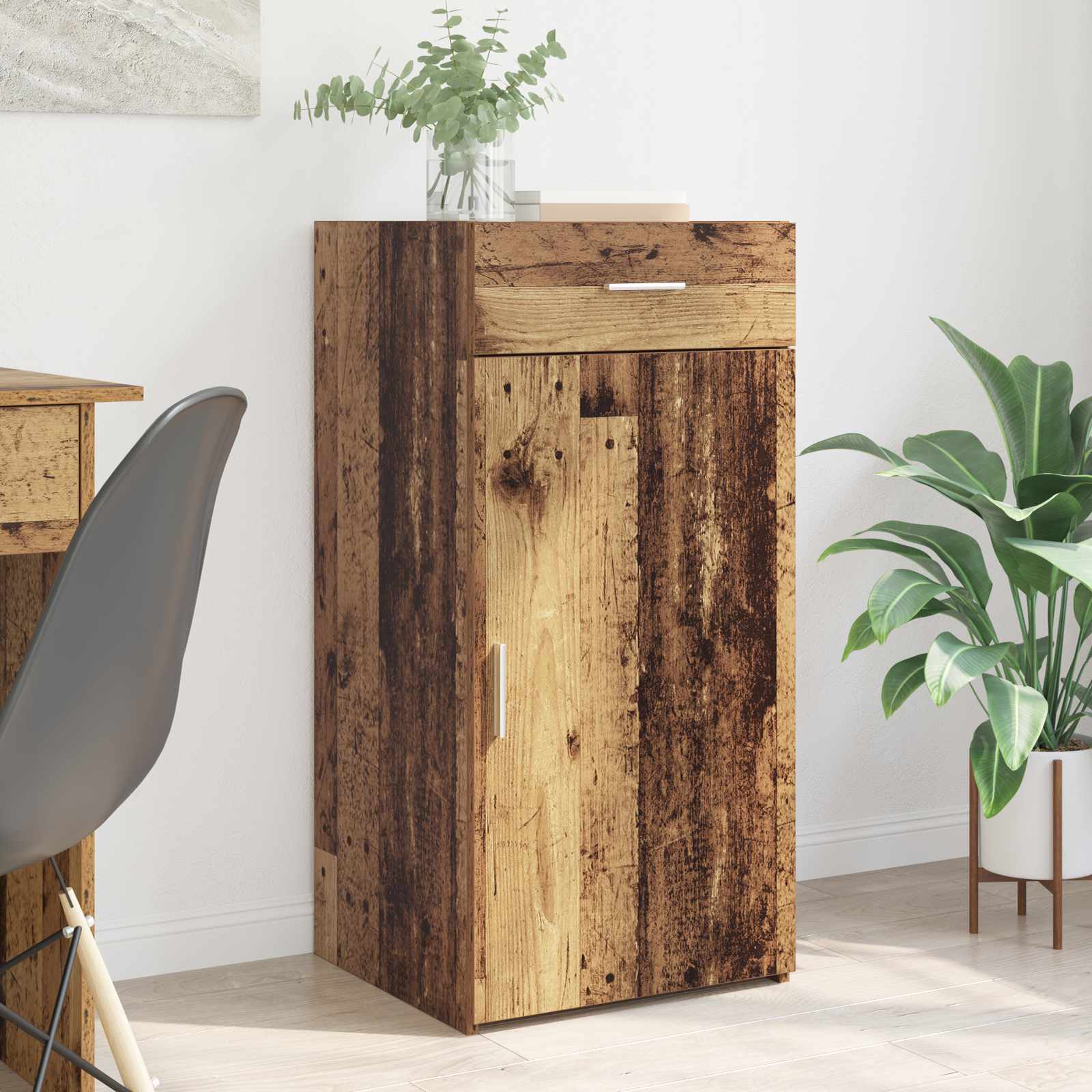 Buffet / Bahut de Séjour 45 x 42.5 x 93 cm en Bois Vieilli / Recyclé ...