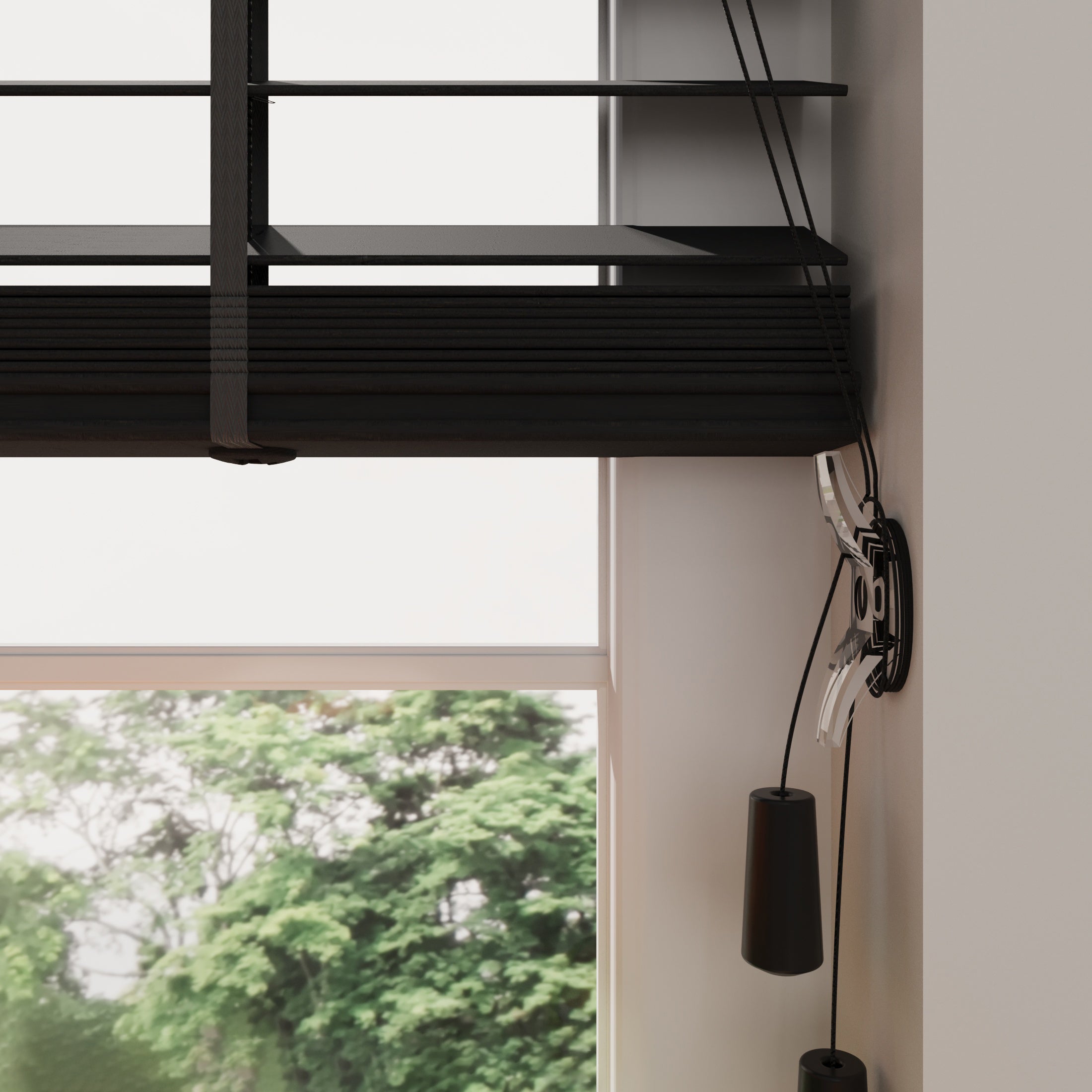 Radeco® Store vénitien en bois de bambou Easy - 50 mm - Noir - 190 x 240 cm - 6