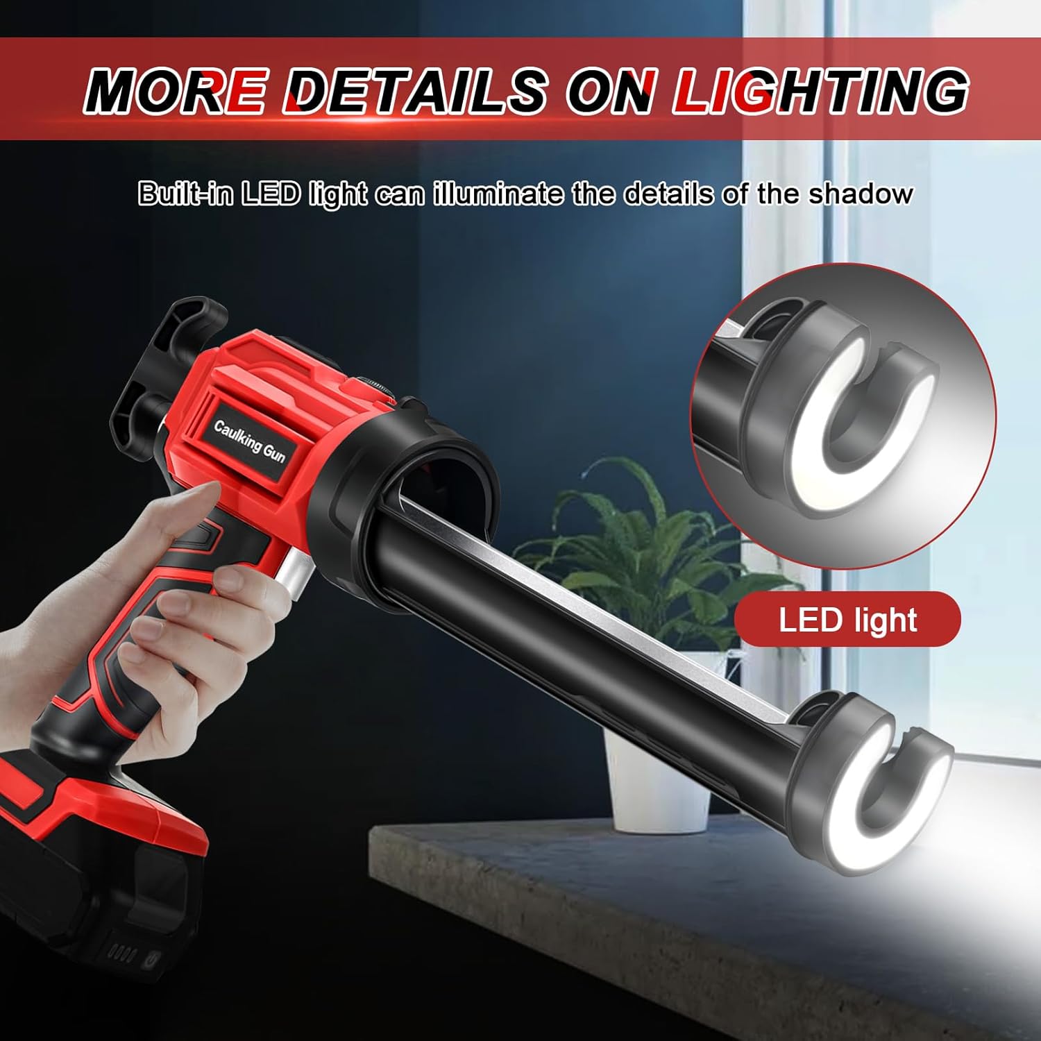 Pistolet à Cartouche Électrique Sans Fil – 300 ml, 4 Vitesses, LED – Compatible Batterie Makita 18V - 4