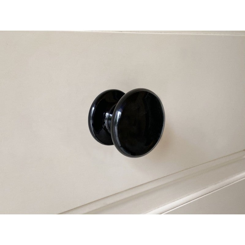 Tirador fijo para puerta Ø70 mm en aluminio negro RAL 9005 - patentado - paquete de 6 Pomo - 5