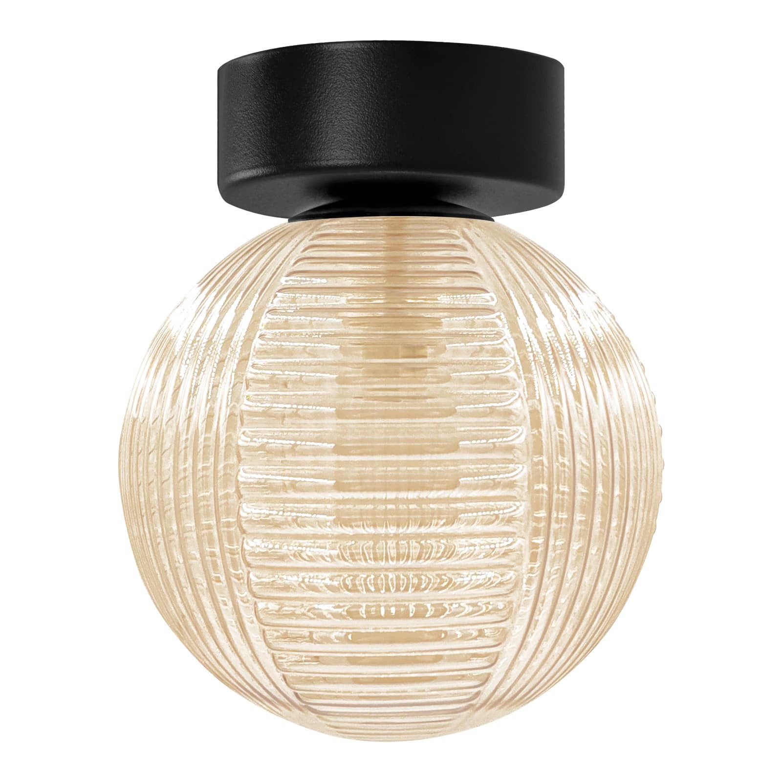 Lampa wisząca GIRO bursztynowo-czarna 1xG9x15W szkło wym:15x12,5x12,5cm IP20 Kaja