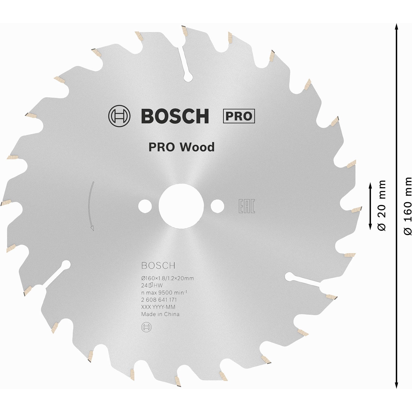 Bosch Professional - Lame Scie Circulaire Optiline Bois 160X20/16X1,8mm, 24D - 2608641171 - 4