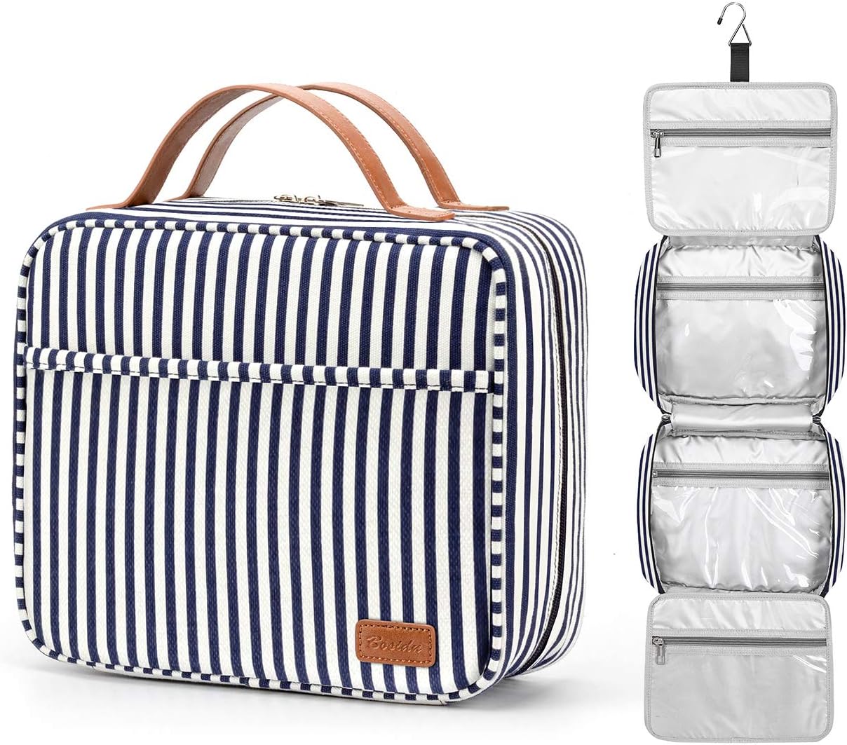 Damska kosmetyczka, duża pojemność, wodoodporna i wisząca, kosmetyczka podróżna, kosmetyczka, niebieska