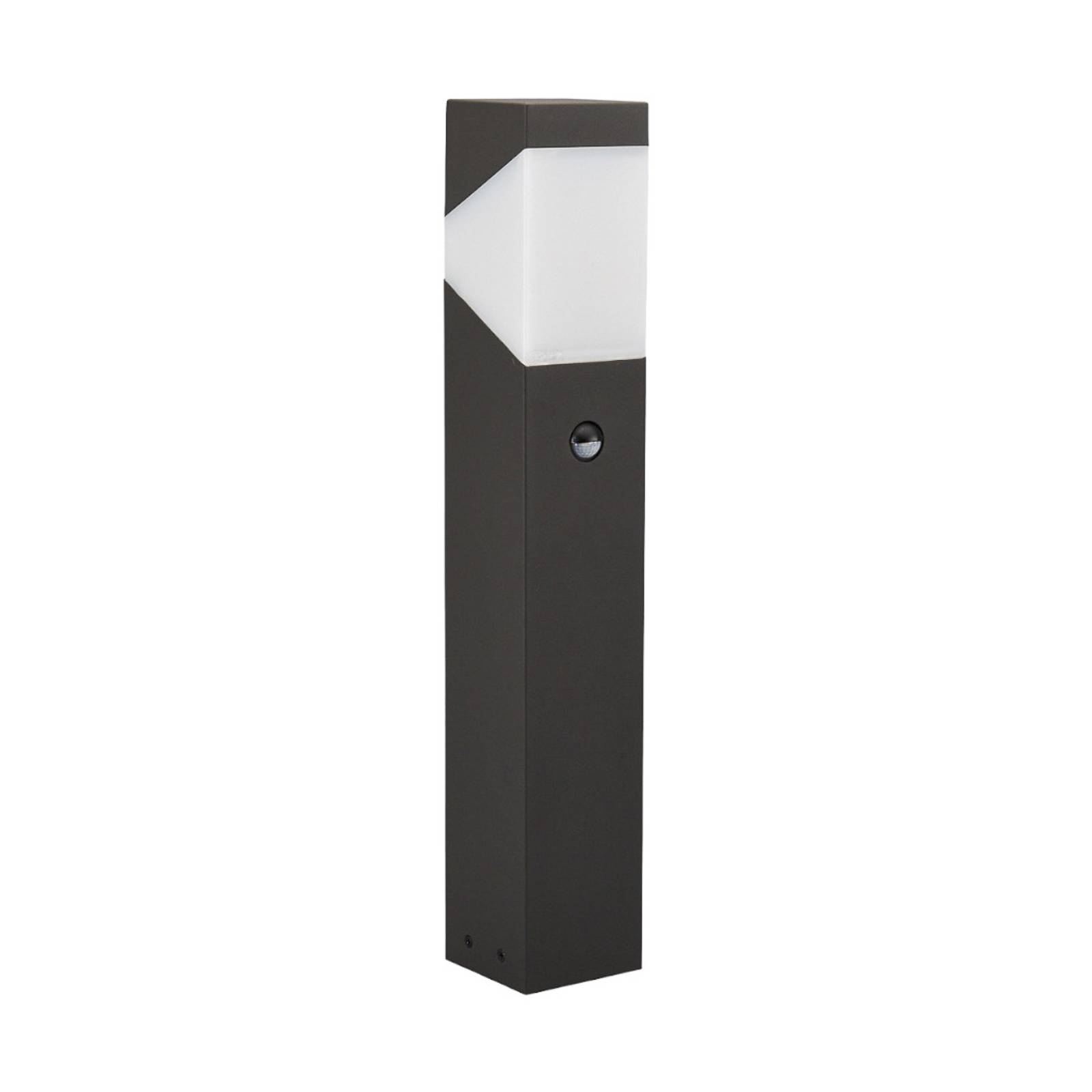 Lucande kiran baliza de zócalo, sensor, gris grafito, aluminio, 60 cm, iluminación de senderos, baliza, iluminación de senderos, farola