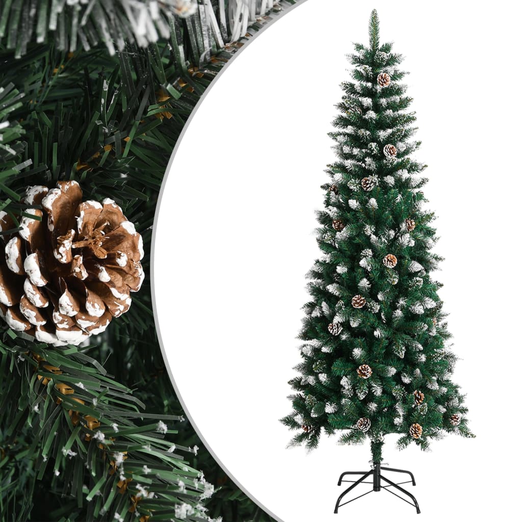 Sapin De Noël Artificiel 180 Cm Vert Avec Support Métal - Arbre PVC Réaliste Pour Maison, Bureau Et Magasin