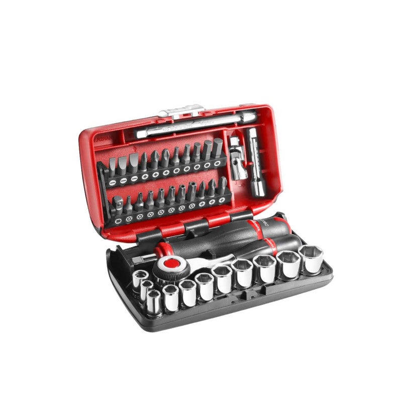 Coffret FACOM NANO 38 Pièces - Cliquet 1/4, Douilles Et Embouts - Pour Serrage Et Vissage De Précision