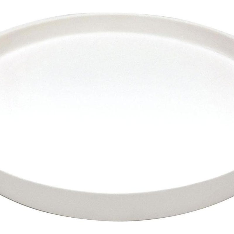 Biała ceramiczna taca na doniczkę o średnicy zewnętrznej 21 cm, odpowiednia do skrzynek kwiatowych wewnątrz i na zewnątrz, 1 sztuka