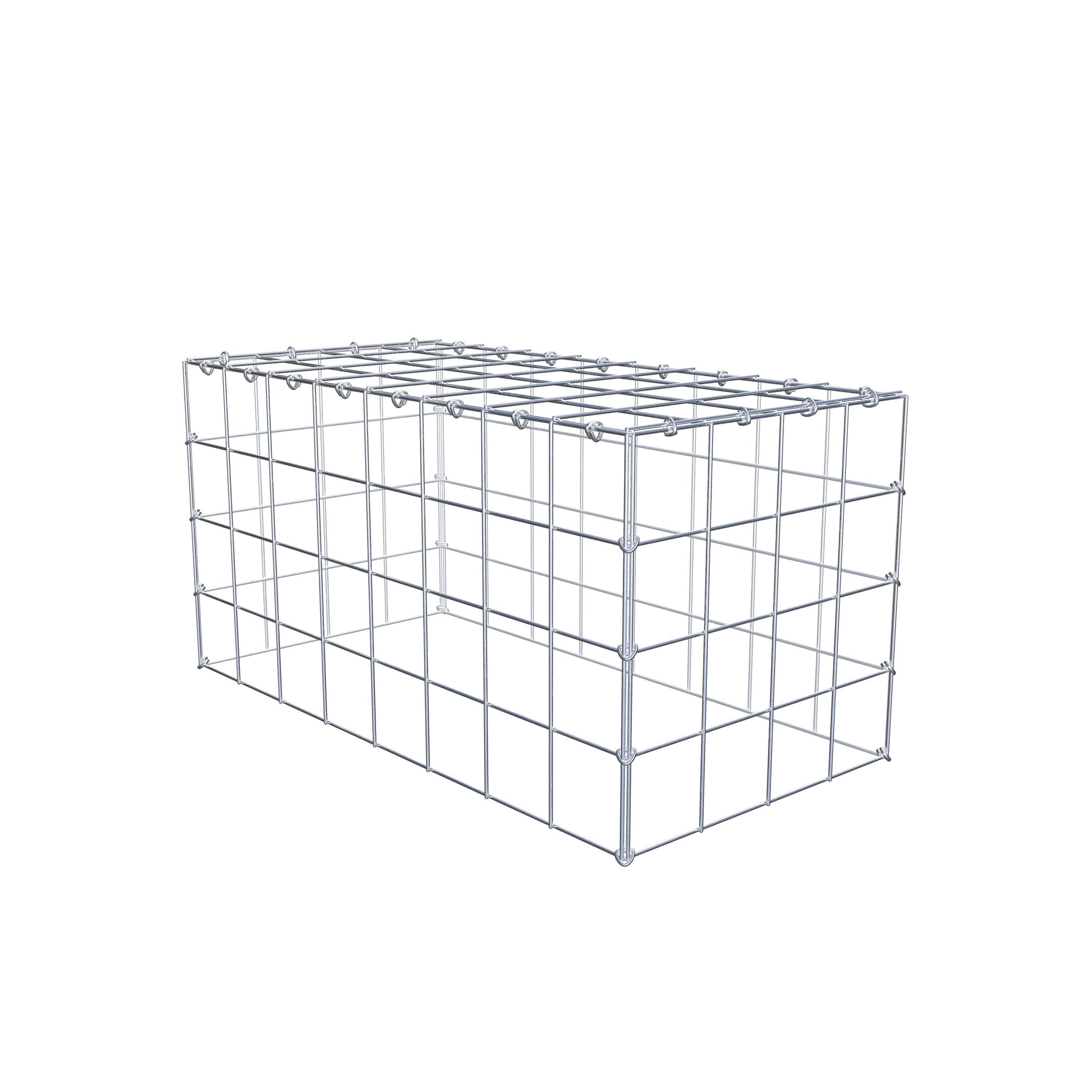 Gavión para apilar en acero galvanizado 80x40x40cm (LxAxP), malla 10 x 10cm, Anillo en C, sin rejilla inferior - 7
