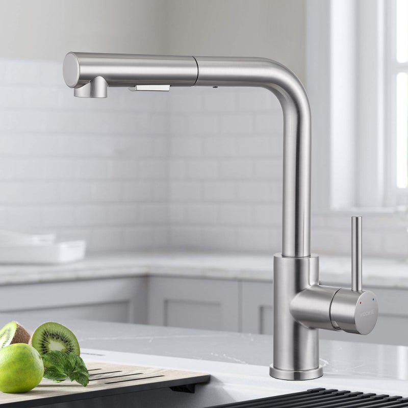 LOVHAUS Baterie kuchenne z obrotowym obrotem 360°, bateria kuchenna z 2 trybami natrysku