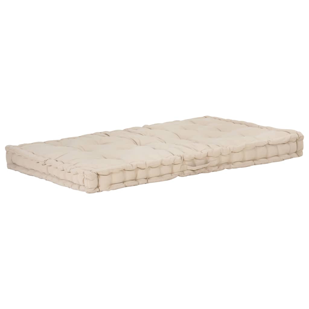 Cuscini per Pallet e Pavimento 2 pz in Cotone Beige vidaXL - 7