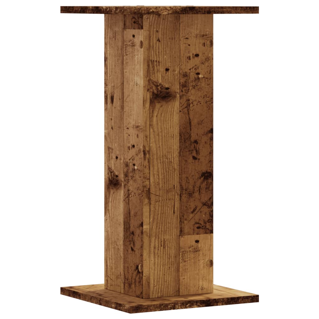 Supports pour plantes 2 pièces bois vieilli en panneau de bois - 6