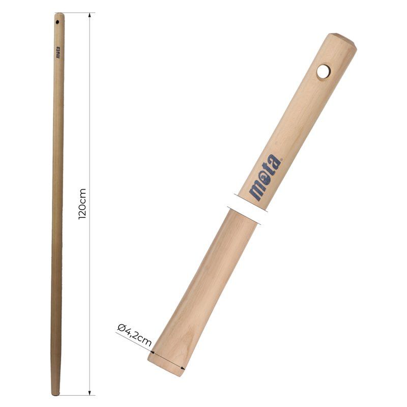 Manche En Bois De Hêtre Pour Houe Transversale - 95 Cm, Robuste Et Durable Pour Le Jardinage