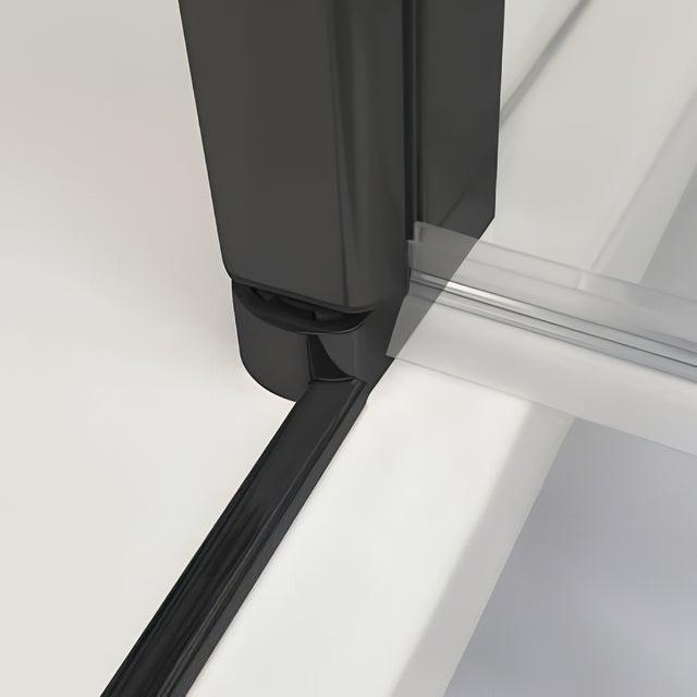 Pare bain largeur 75cm hauteur 150 cm profilé noir verre clair clean