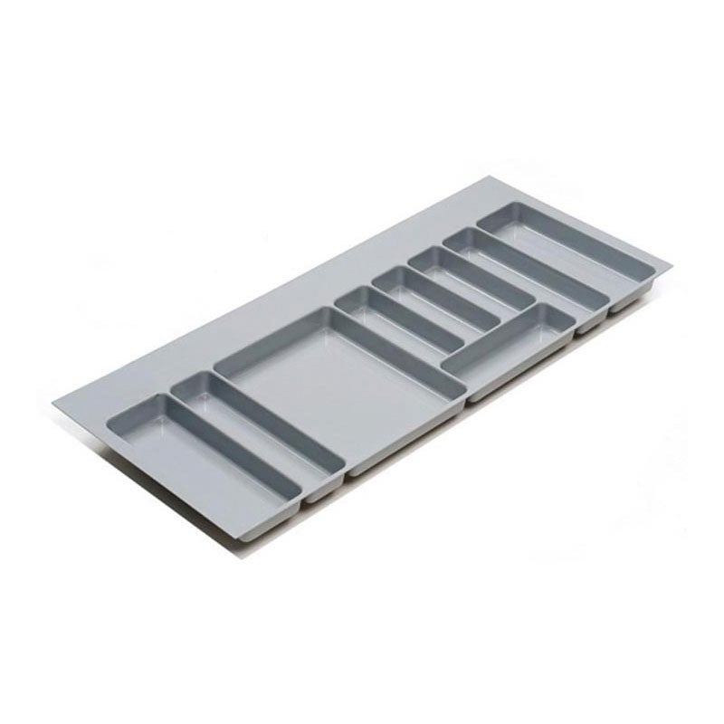 Ramasse-couverts en pvc gris - Décor : Gris - Largeur maxi : 740 mm - Largeur mini : 700 mm - 4