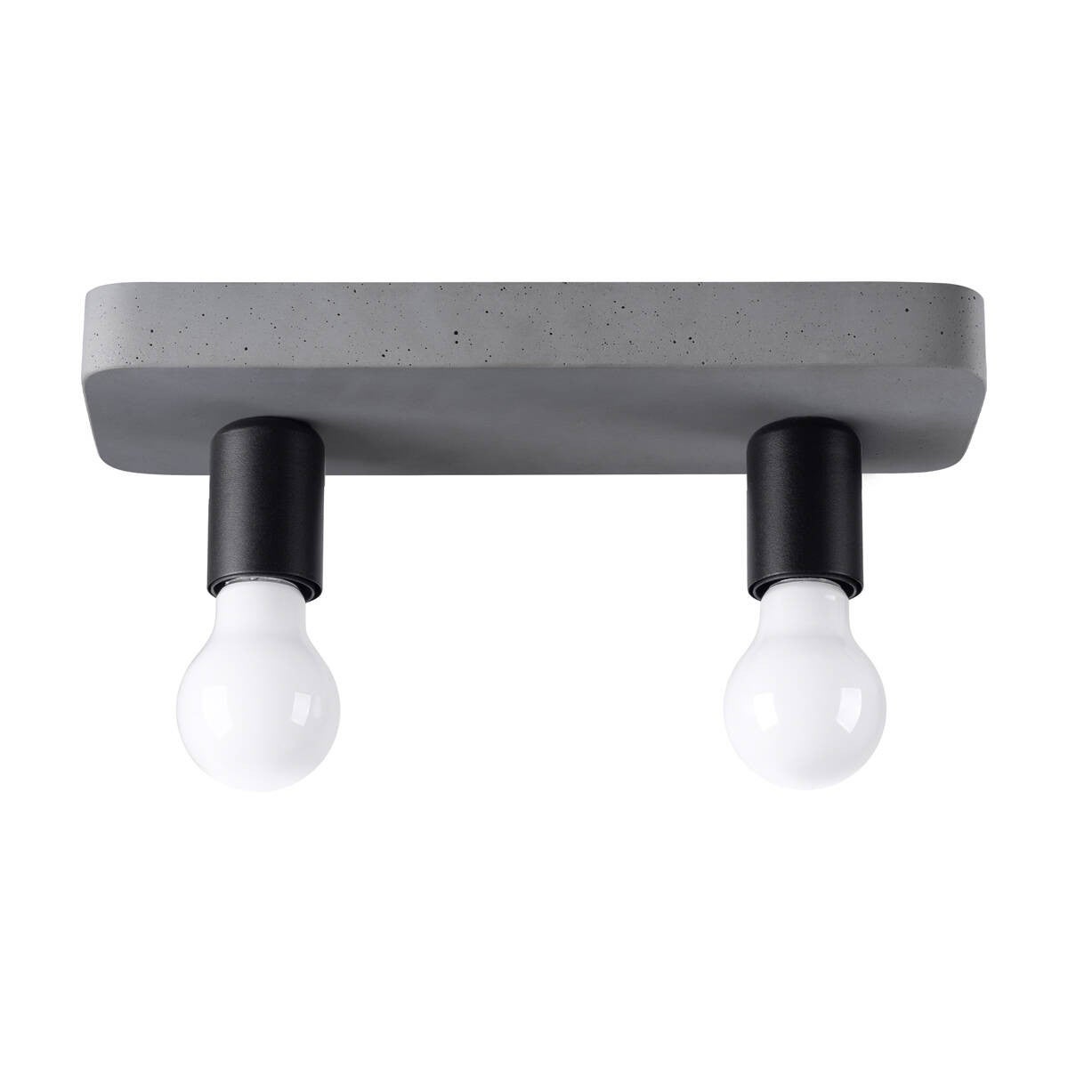 Lampa sufitowa wisząca Tavo szaro-czarna 2xE27x15W industrialna wym: 10 x 35 x 13,5 cm beton architektoniczny Sollux Lighting