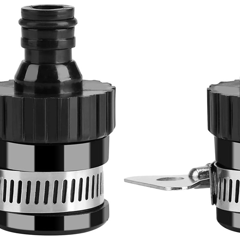 Adapter do kranu, uniwersalne przyłącze do kranu, przyłącze do węża ogrodowego (średnica < 20 mm) (2 sztuki)