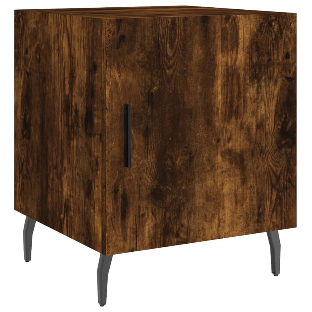 Maison Exclusive - Tables de chevet 2 pcs chêne fumé 40x40x50 cm bois d'ingénierie - 6