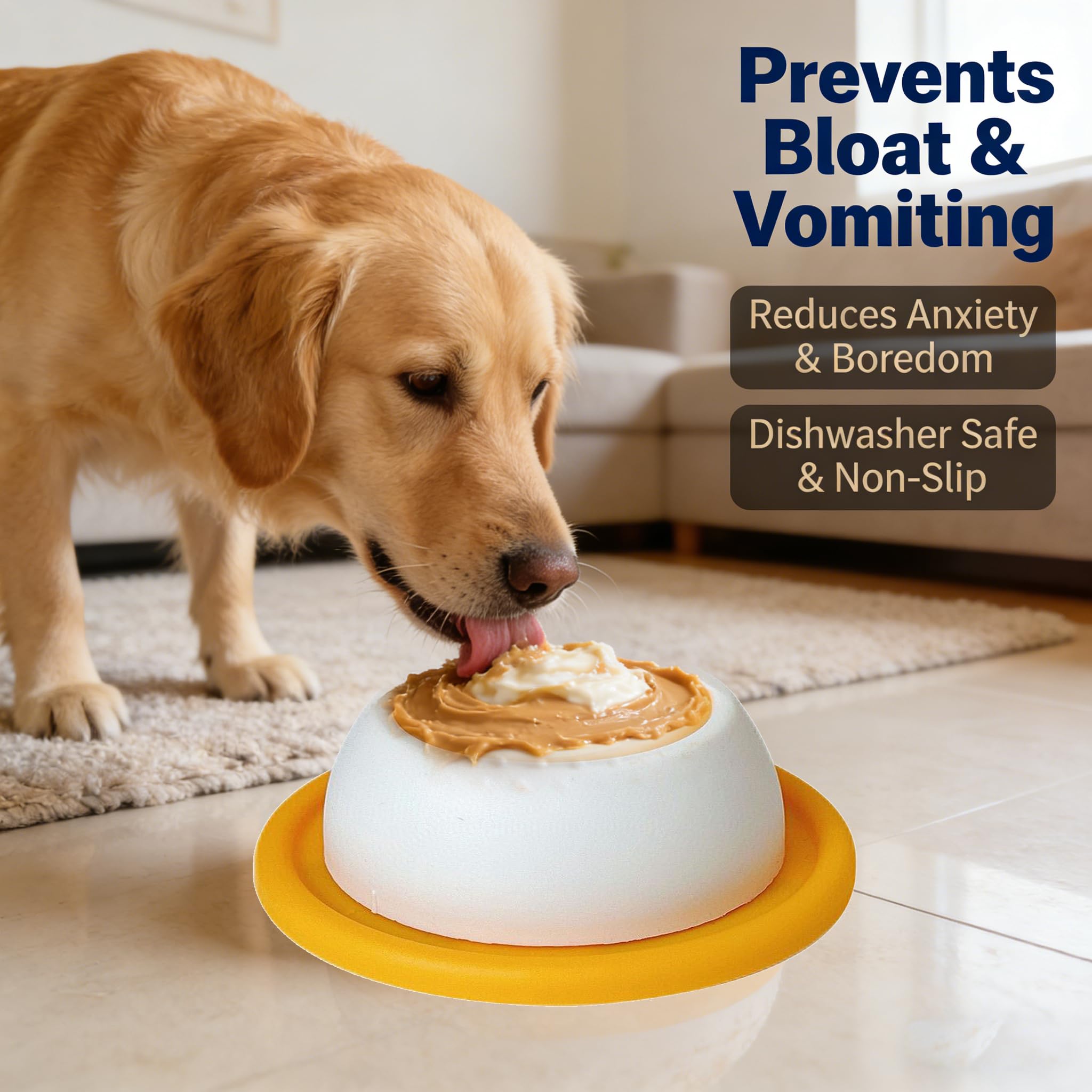 OBOSOE Tapete para lamber para cães, bola para lamber para cães, comedouro lento em ABS, ideal para cães aborrecidos (2 unidades) - 4