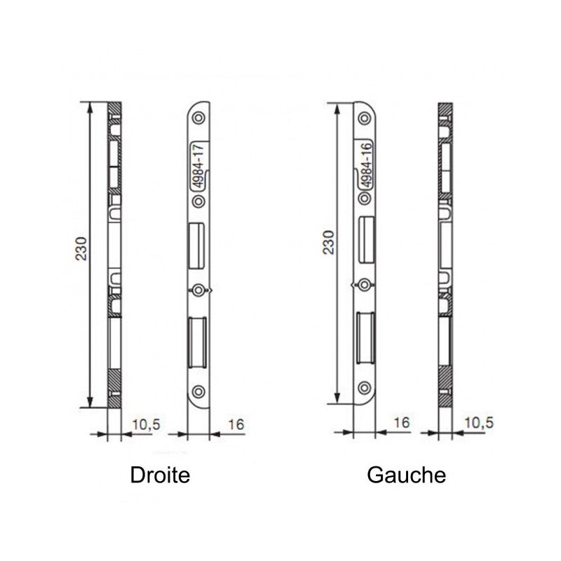 Gâche à larder gauche - Série 10500 - Vendu par 3 - Vachette - 3