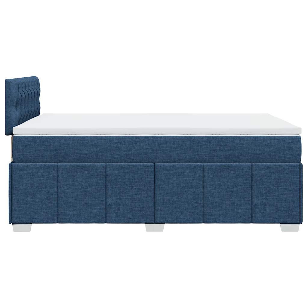 Maison Exclusive - Sommier à lattes de lit avec matelas Bleu 120x200 cm Tissu - 7