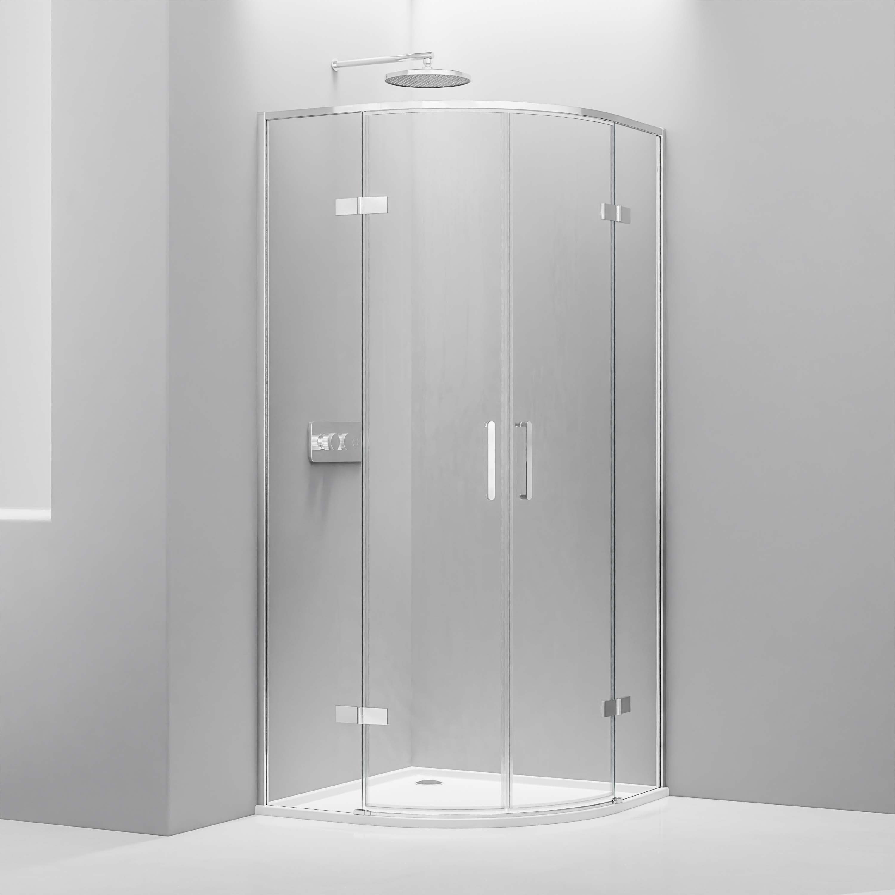 Bernstein Cabine De Douche Quart De Cercle Avec Portes Pivotantes Verre Esg Mm Profil