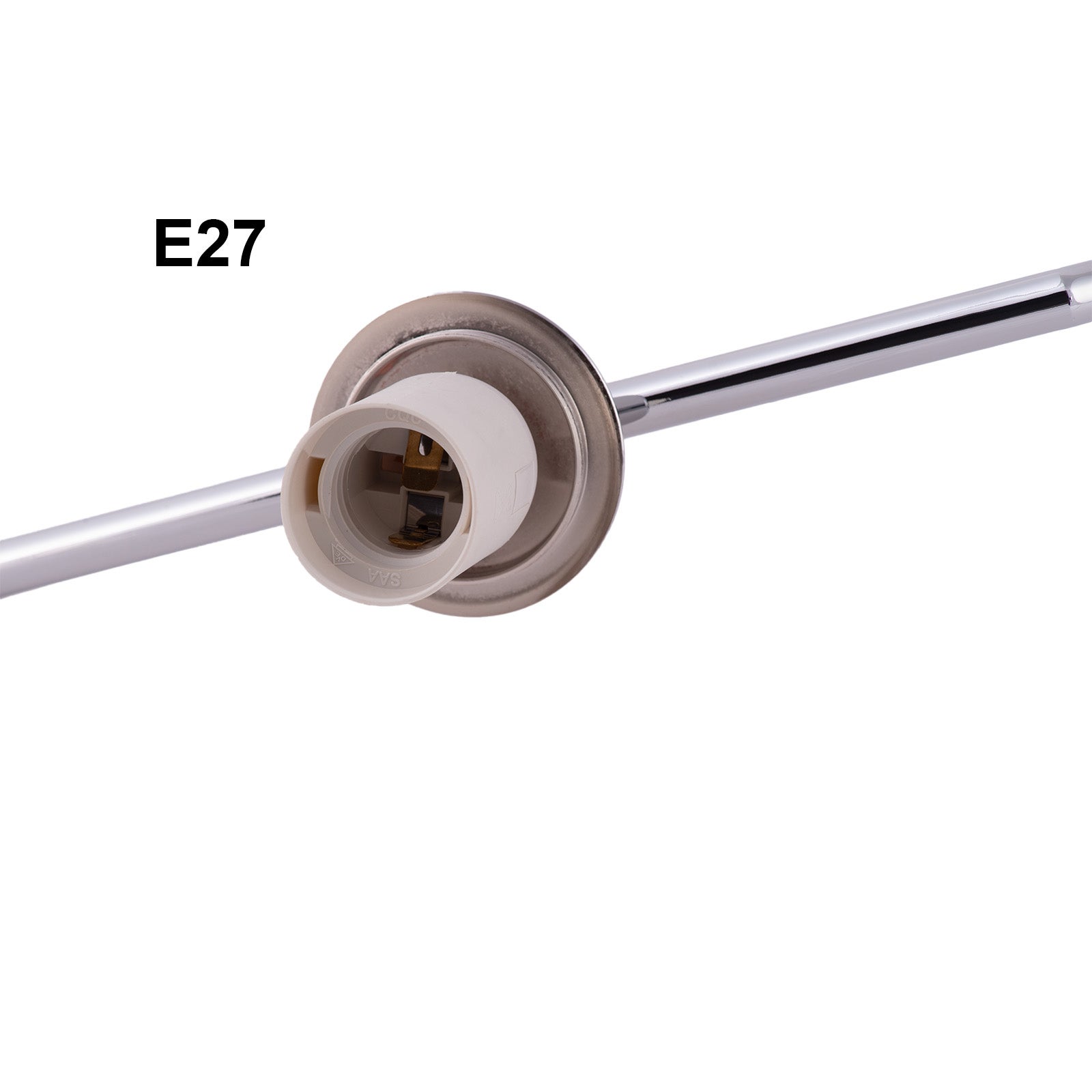 Lampada da Tavolo Sfera in Vetro e Alluminio Argento: Illuminazione Notturna per Camere da Letto e Soggiorni E27 Ø18cm 