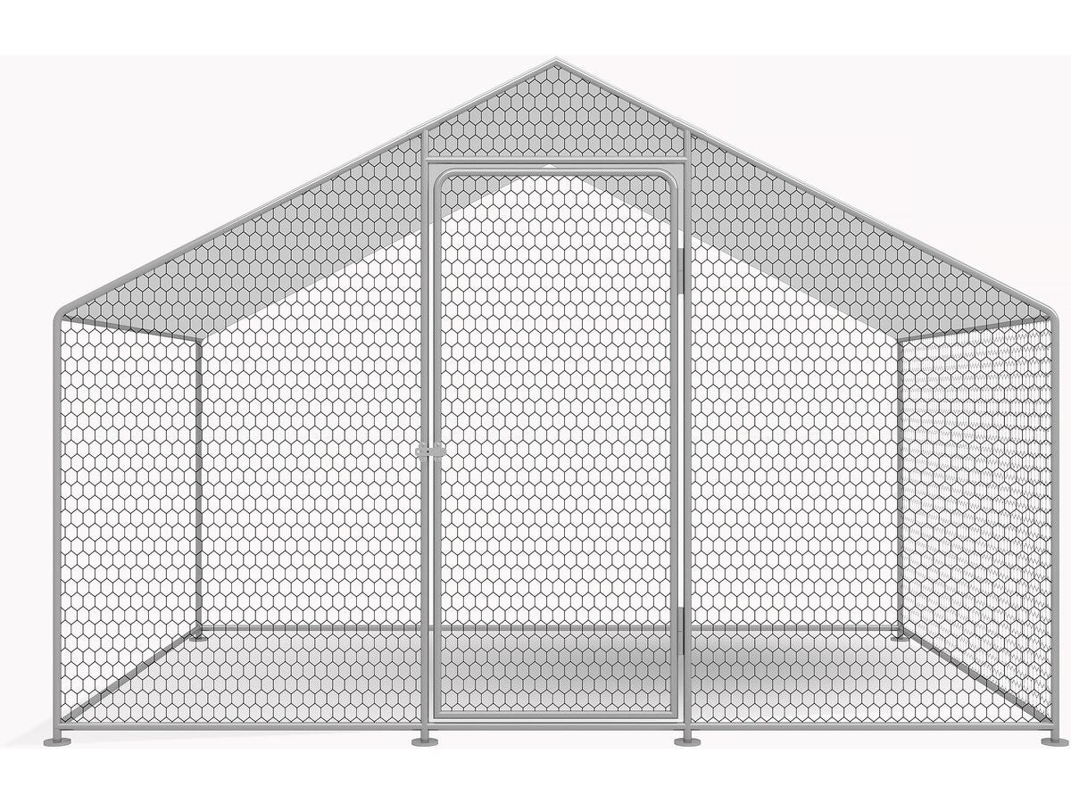 Recinto para frangos Recinto de malha de 6 m² 2 x 3 x 2 M aço galvanizado - 4