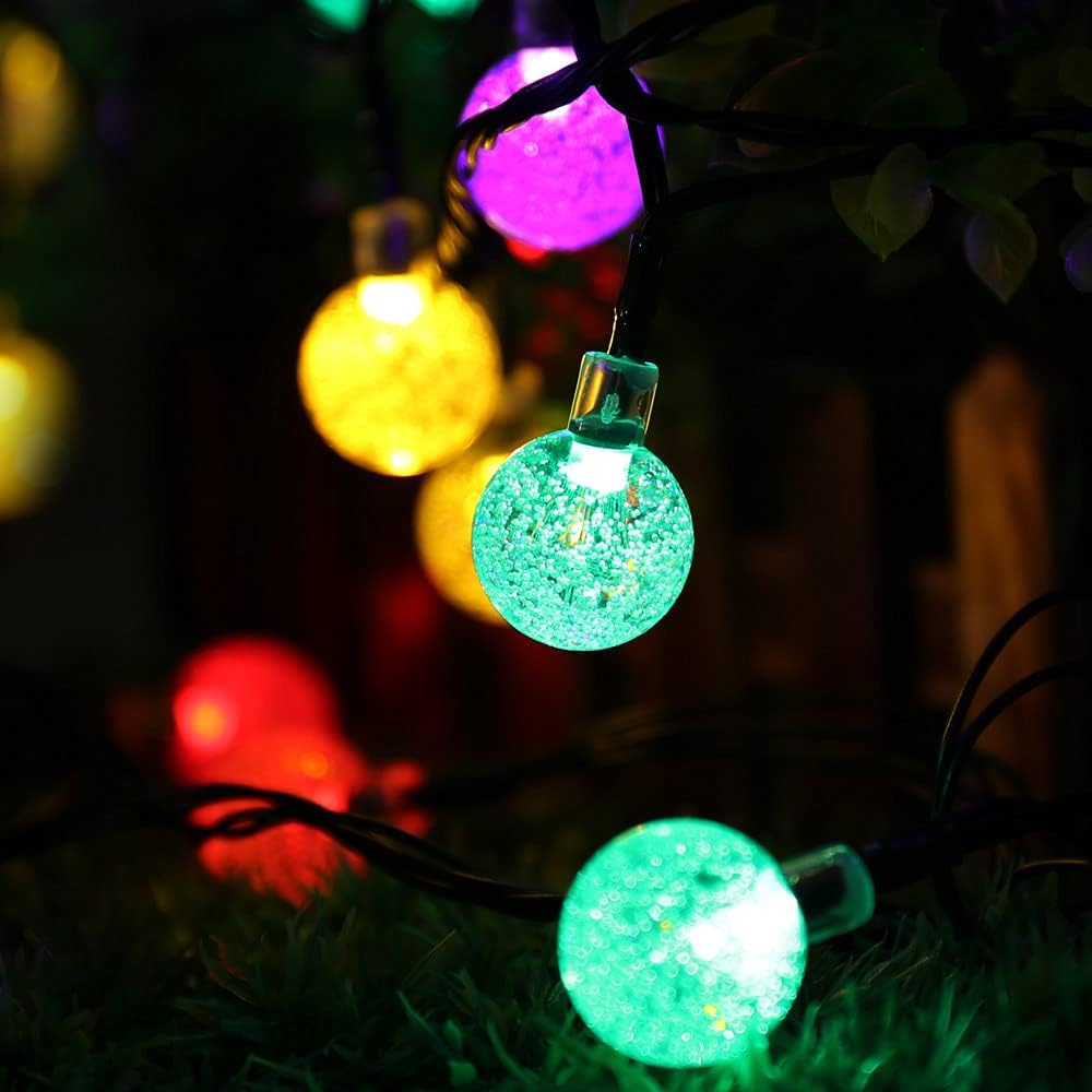 6,5 m 30 diod LED Solarne lampki ogrodowe, Solarne lampki kulkowe, 8 trybów, wodoodporne, zewnętrzne, dekoracyjne na imprezy, wesela, do ogrodu, - 5
