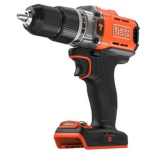BLACK+DECKER 18V+C3:F3 POWERCONNECT Trapano a percussione a batteria, coppia 45Nm, 2 marce, luce LED, mandrino senza chiave, senza batteria o caricato
