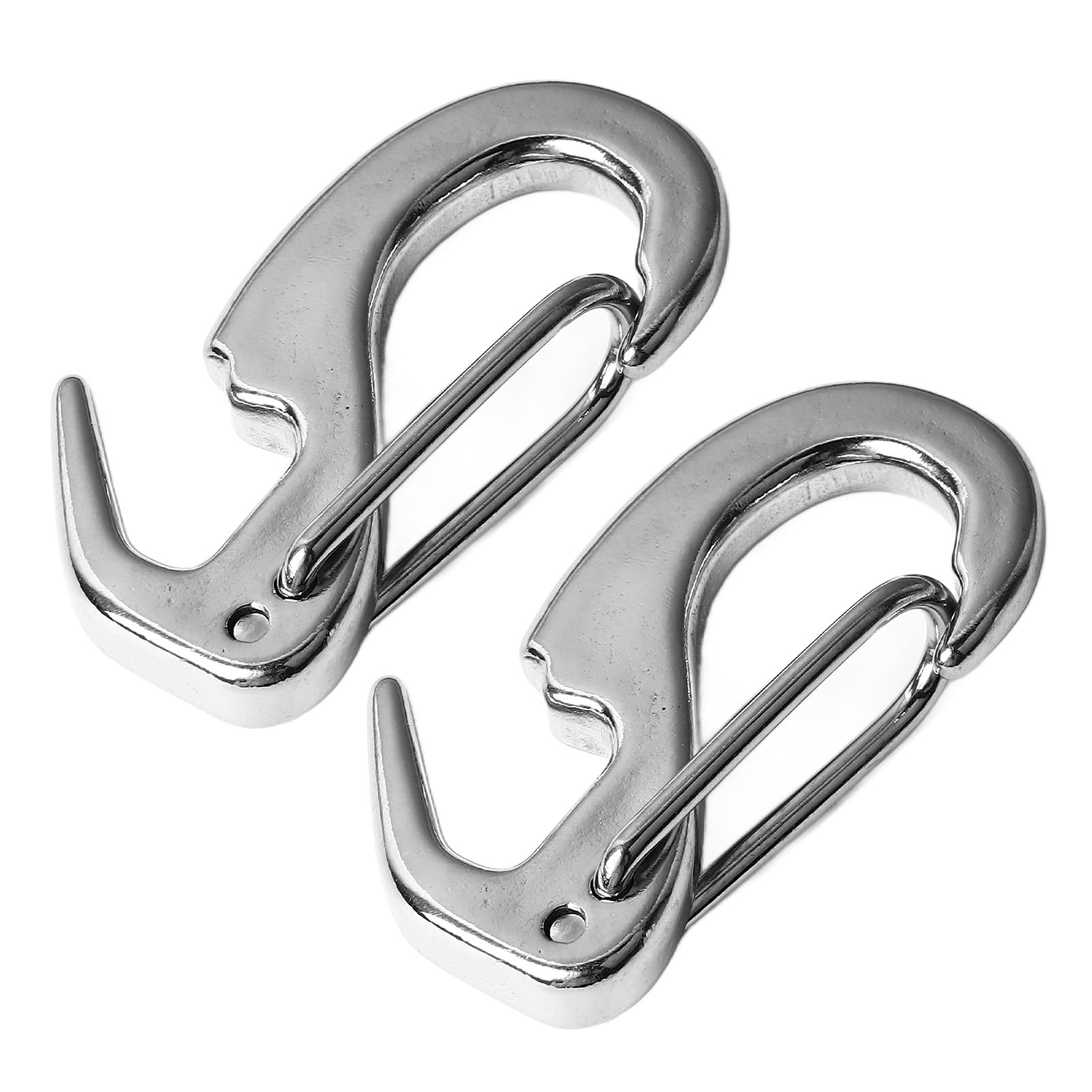 Belle Vous Moschettone Acciaio Inox M6 a Scatto (Set da 12) - 6 cm - Moschettoni Piccoli per